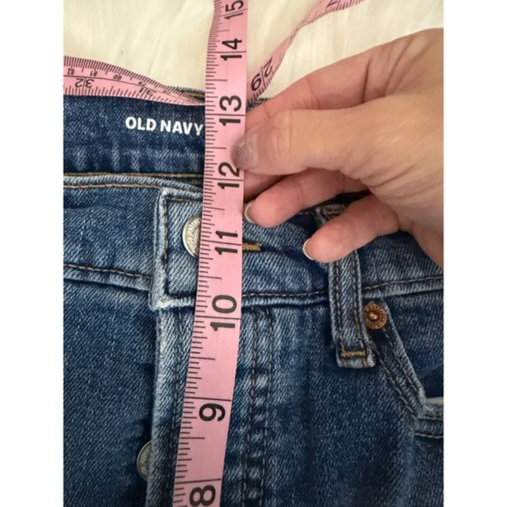 Old Navy - Extra High Rise Sky-Hi‎ Straight Medium Wash Denim Jeans Size 8